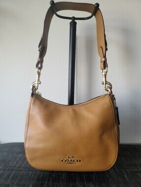 Coach Leather Dark Tan Jes Hobo Bag #F76695